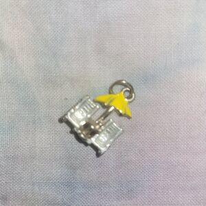 Beach Chairs With Yellow Umbrella Charm